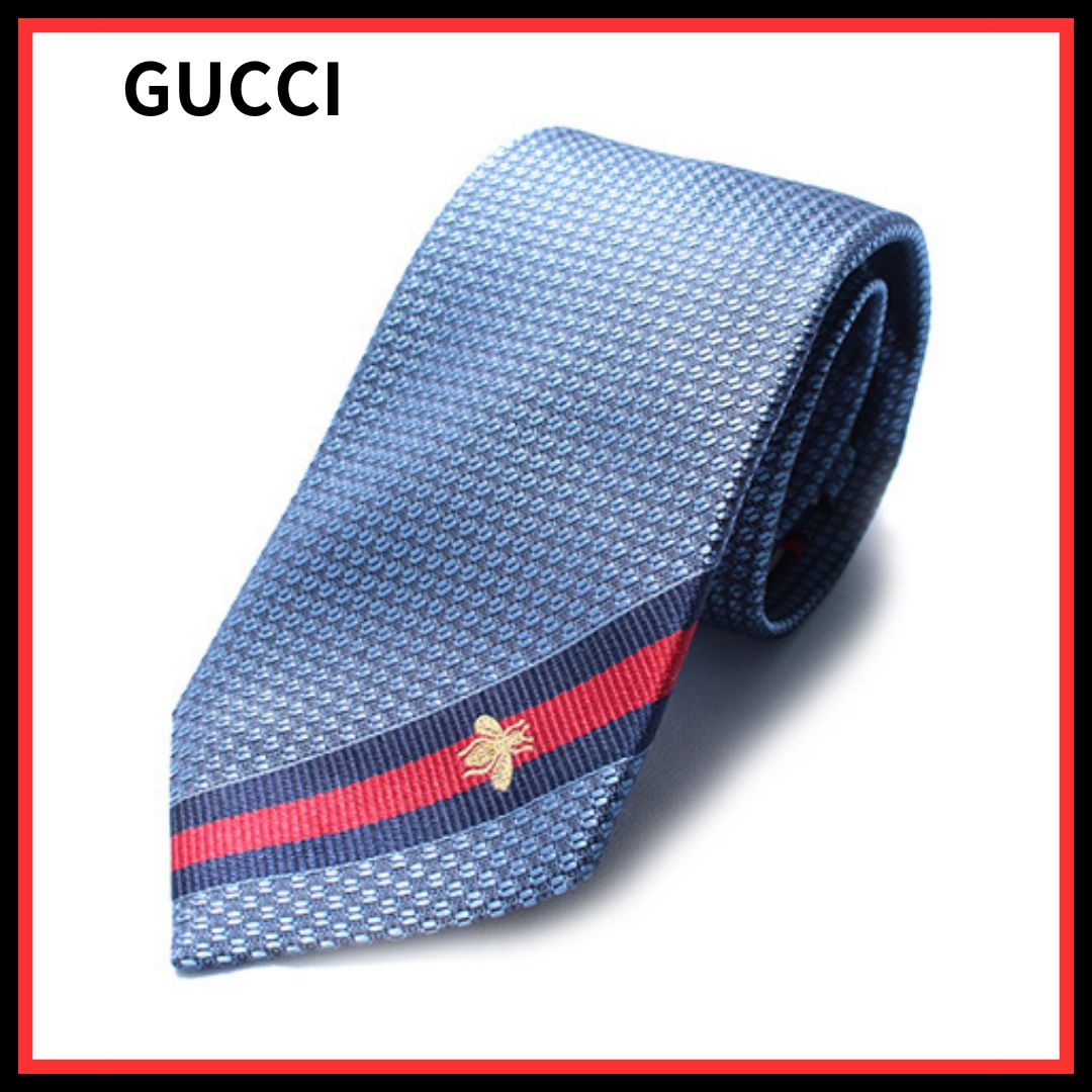 【人気商品】グッチ GUCCI ネクタイ 456510-4E002-4768 メンズ TIE HENAN ブルー
