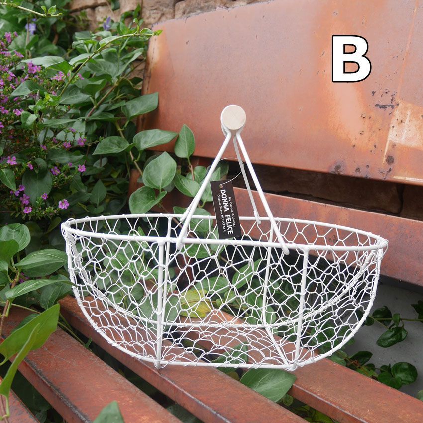 ワイヤーバスケット Lサイズ ガーデン ガーデニング 園芸 植物