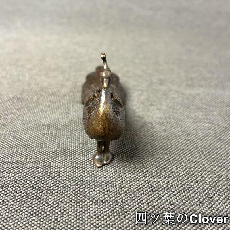 銅器 孔雀 茶道具 茶寵 筆架 文鎮 書架 装飾品 工芸品 置物 - メルカリ