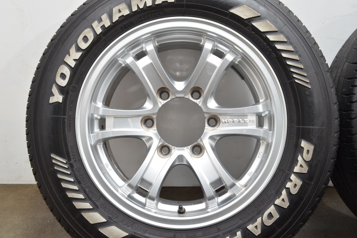 お買い得 200 ハイエースに WEDS キーラー 16in 6.5J 38 PCD139.7 ヨコハマ パラダ PA03 215 65R16C ホワイトレター レジアスエース