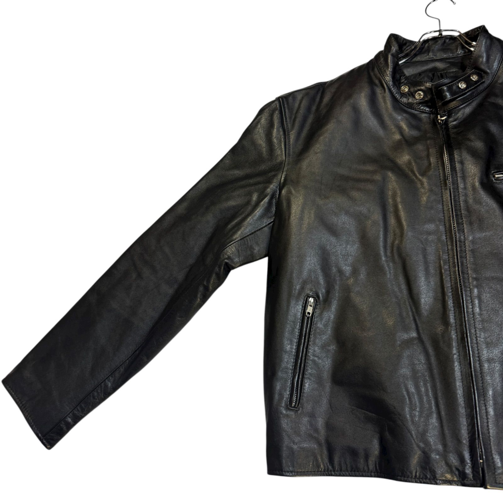 Z1499 HORN WORKS ホーンワークス シングル ライダース ジャケット黒