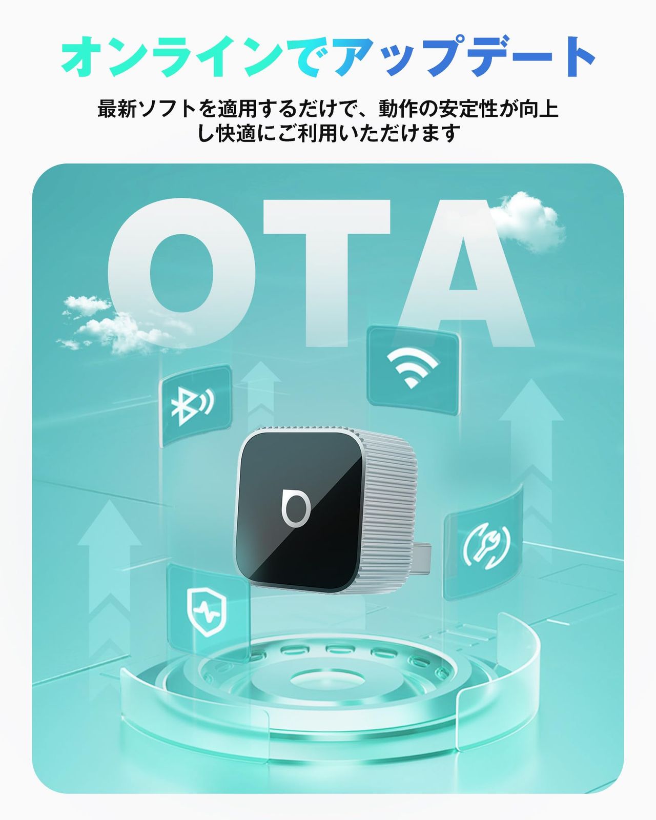 オットキャスト MINI Slim Ottocast 新型ミニCarPlay Android Auto ワイヤレスUSBカーアダプター ブラック 2025最新 アンドロイドオート＆カープレイ無線化接続adapter 純正有線CarPlay Android BRIGHTFACE_UK