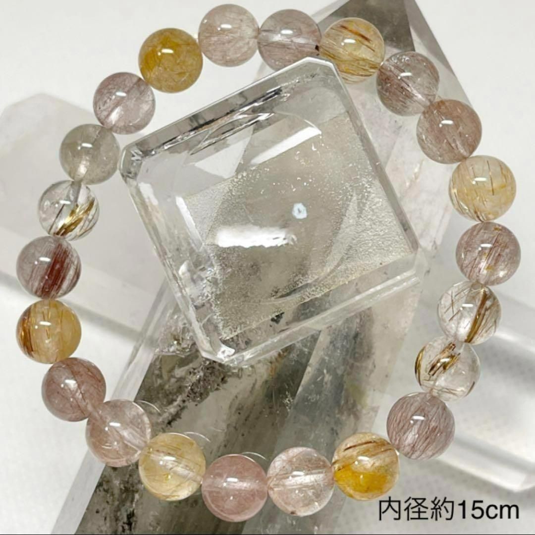 ルチルクオーツ パワーストーンブレスレット 内径約15cm 【公式通販】