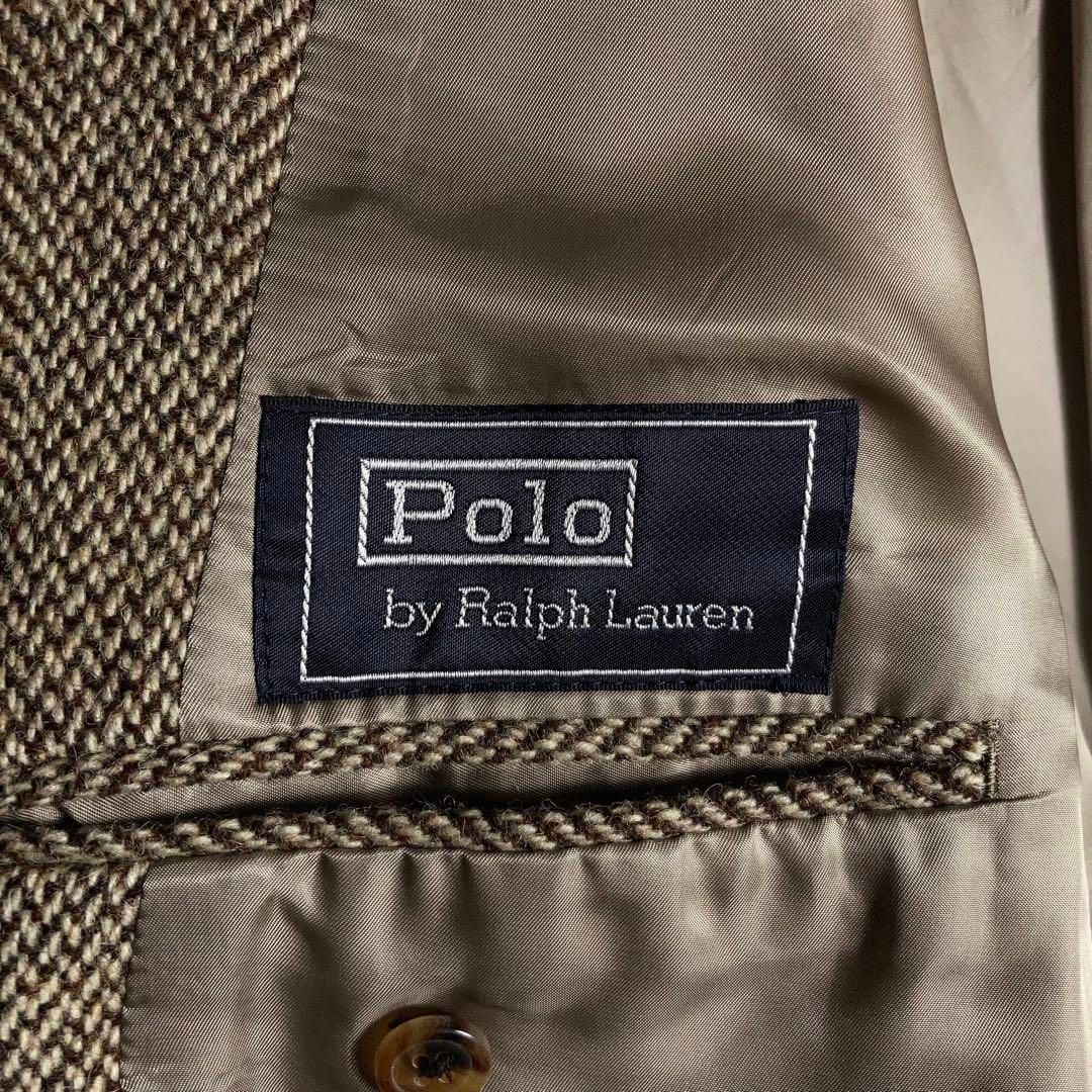 RALPH LAUREN テーラードジャケット ヘリンボーン ウール キュプラ