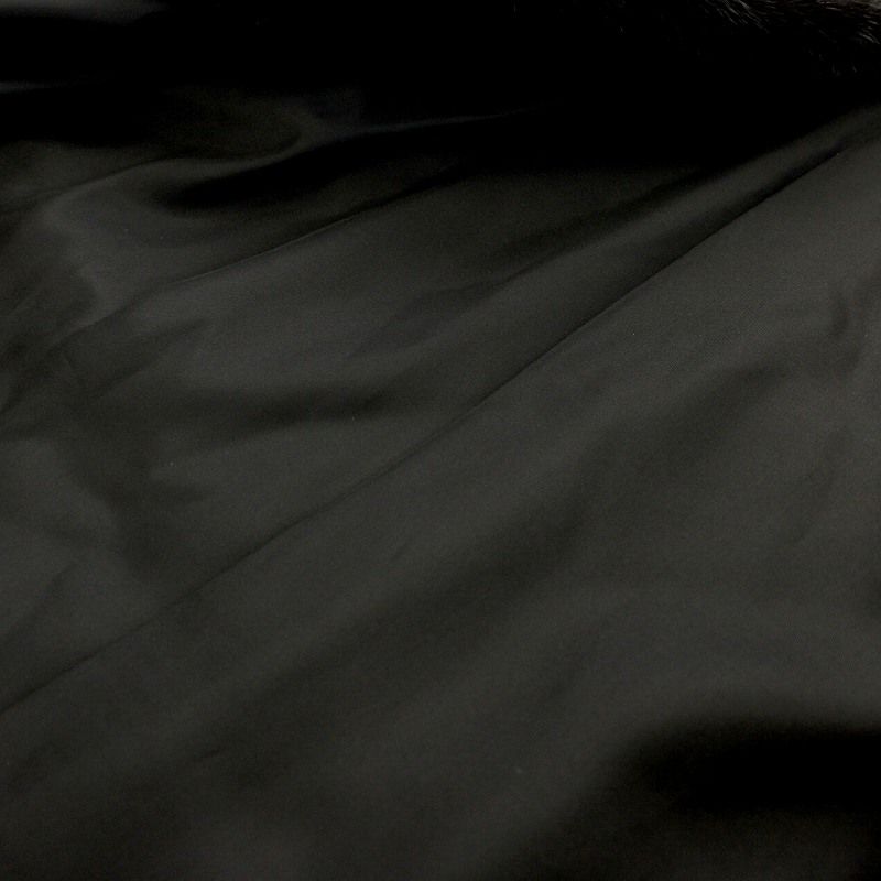 ブラック系ファーコート 11号＋ ファーコート ミドル ハーフ ミンクファー リアルファー 毛皮 総