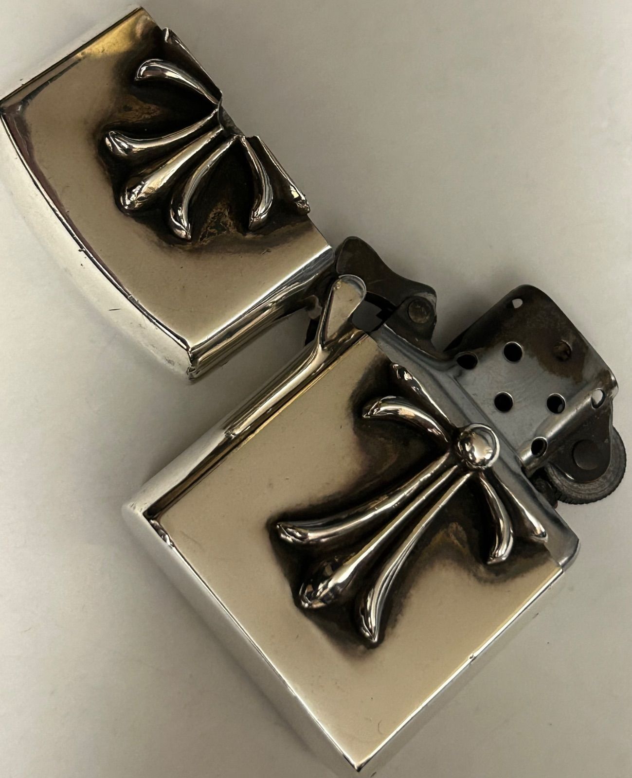 クロムハーツ草創期伝統V1モデルCHクロススターリングシルバーZIPPOライター