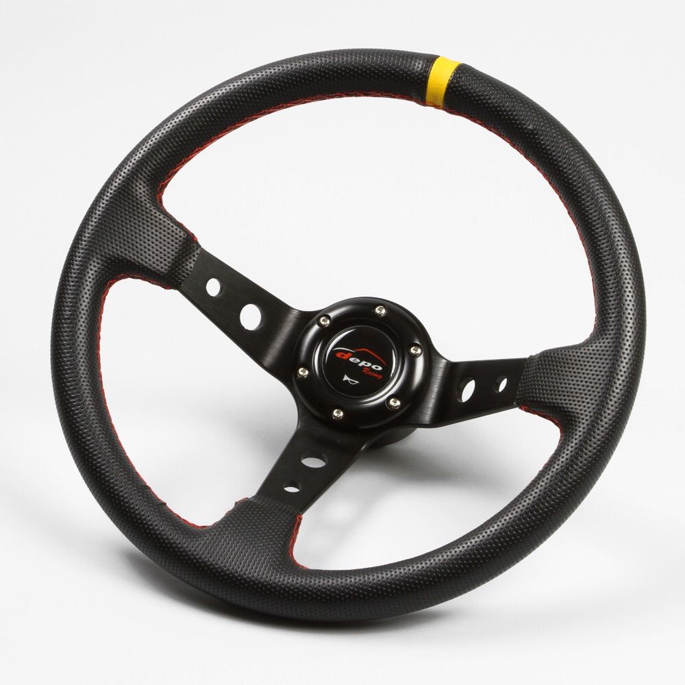 【未使用】Deporacing ステアリング 35φ イエロートップ「D35P」 Deporacing ステアリング 35φ イエロートップ「D35P」 - メルカリ