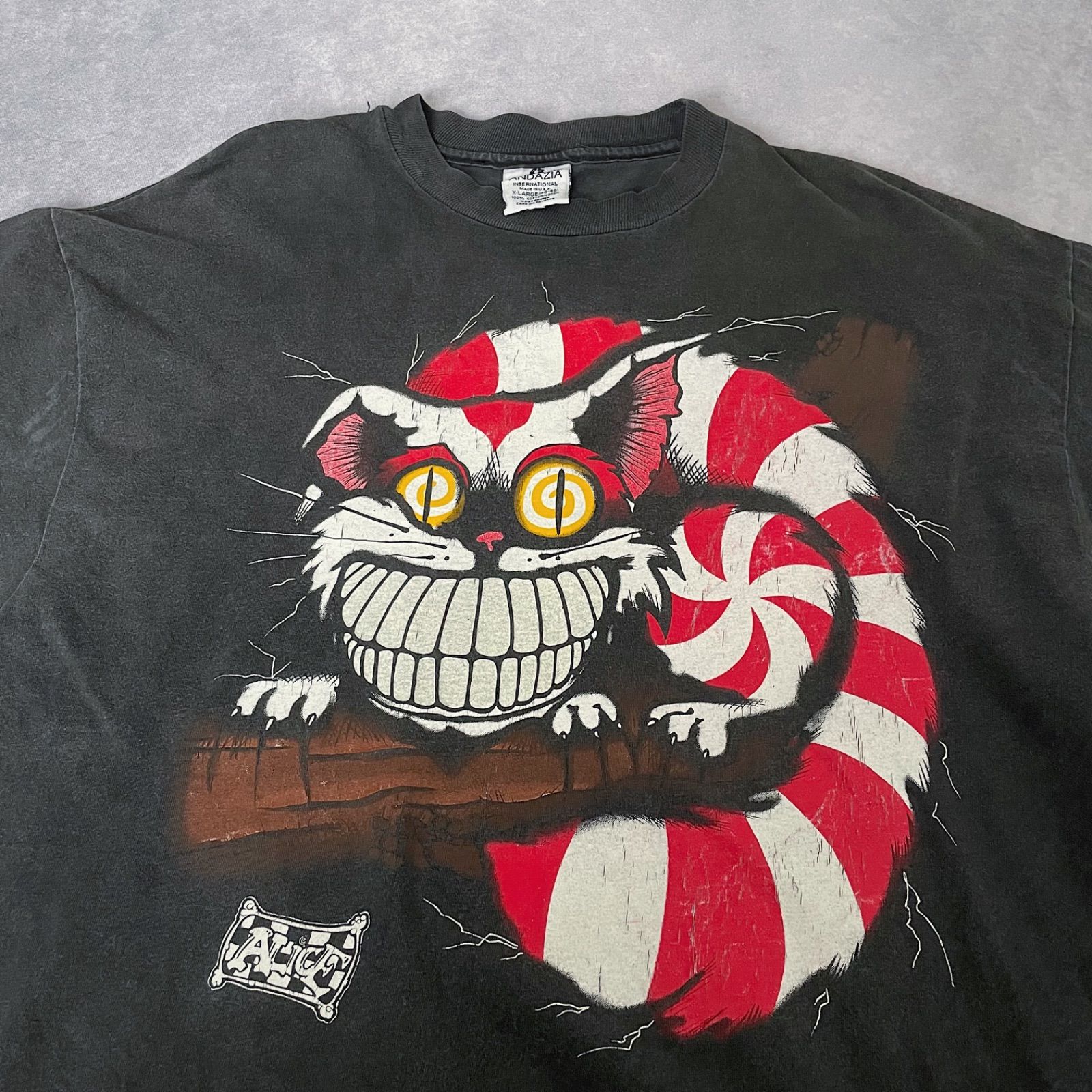 90s Tシャツ チェシャ猫 アリス ヴィンテージ 古着 ディズニー 猫