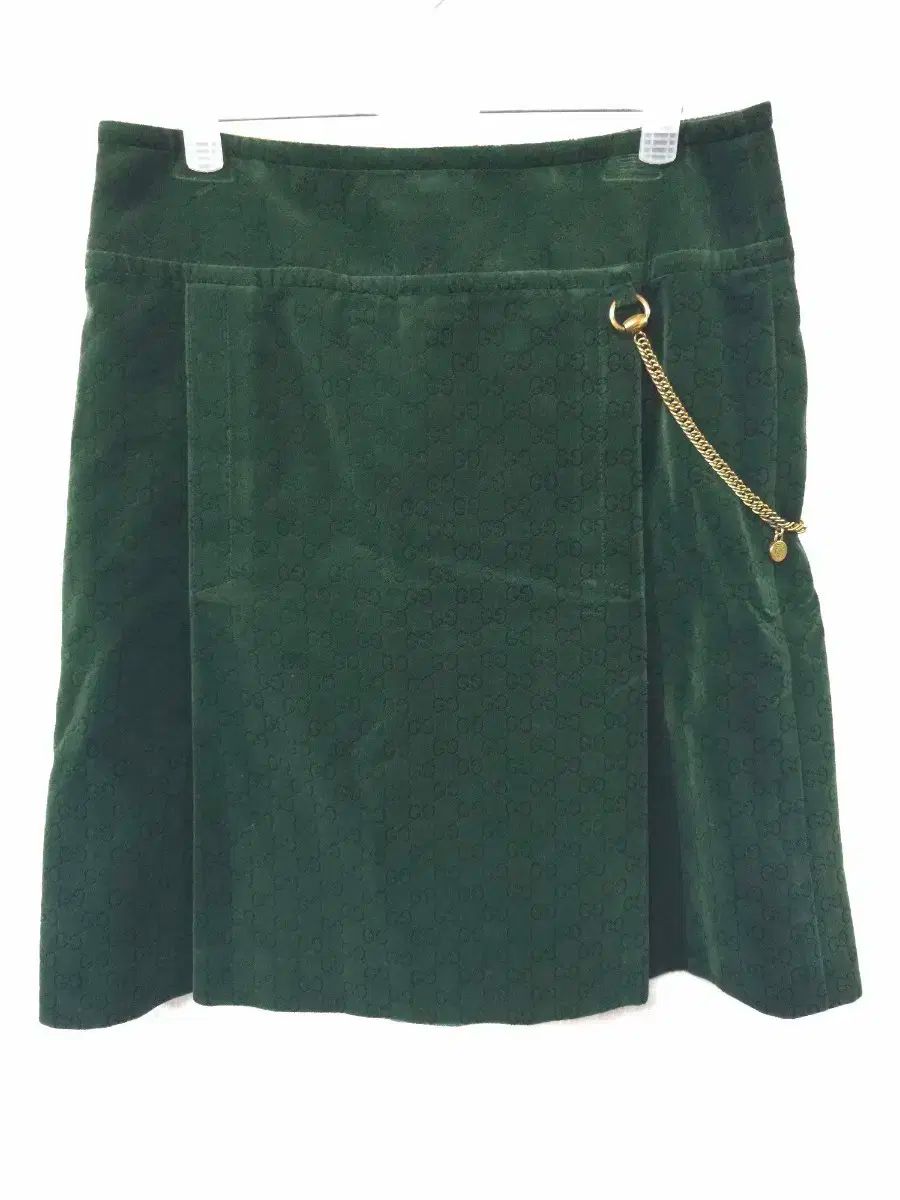 グッチ イタリア ベルベット Aライン スカート Gロゴ スカート レディース 27 28