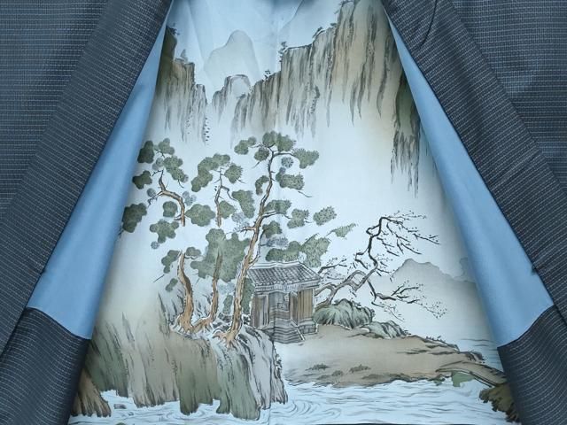 平和屋着物□極上 男性 本場大島紬 アンサンブル 亀甲柄 逸品  