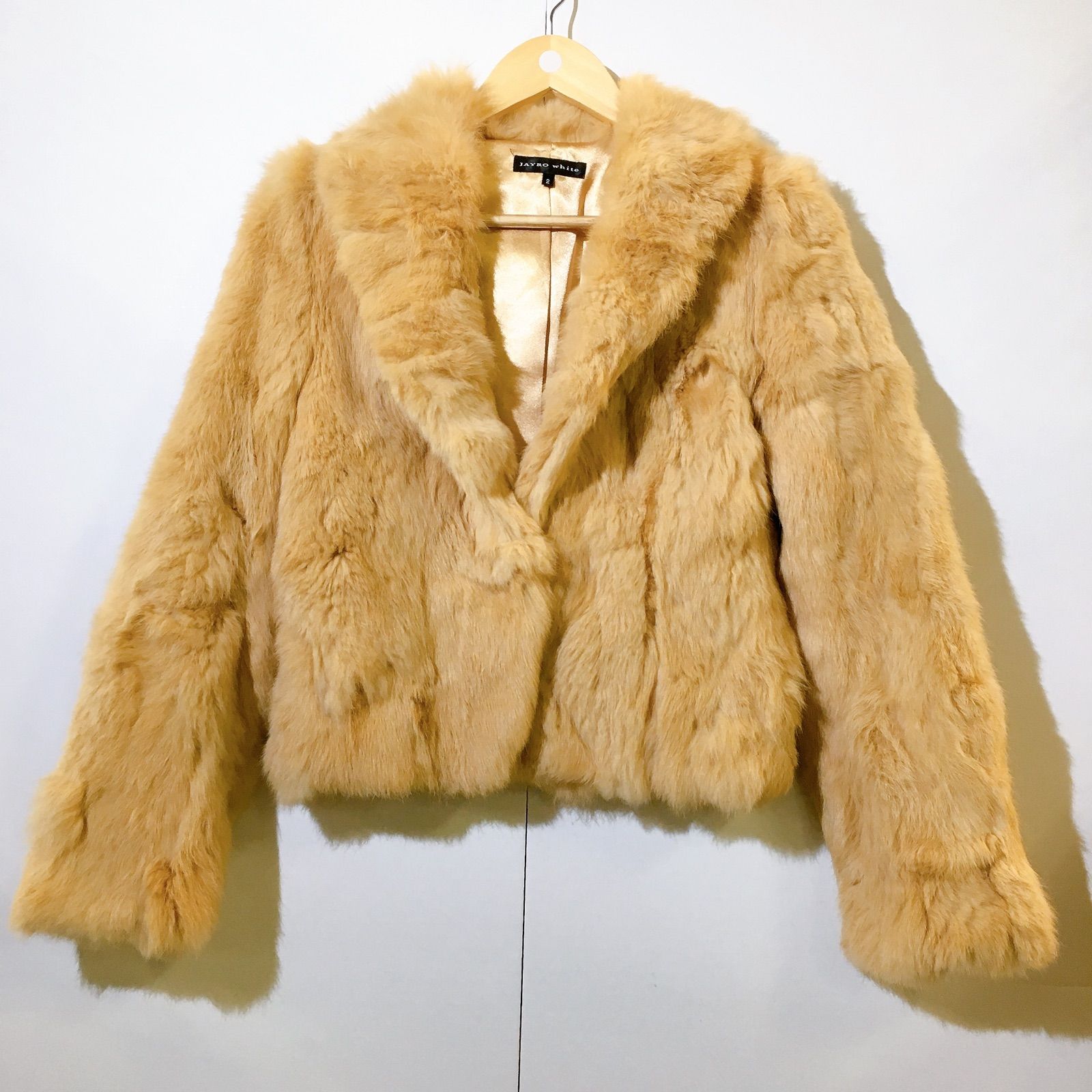 美品】JAYRO white ジャイロホワイト リアルファーコート ショート丈 