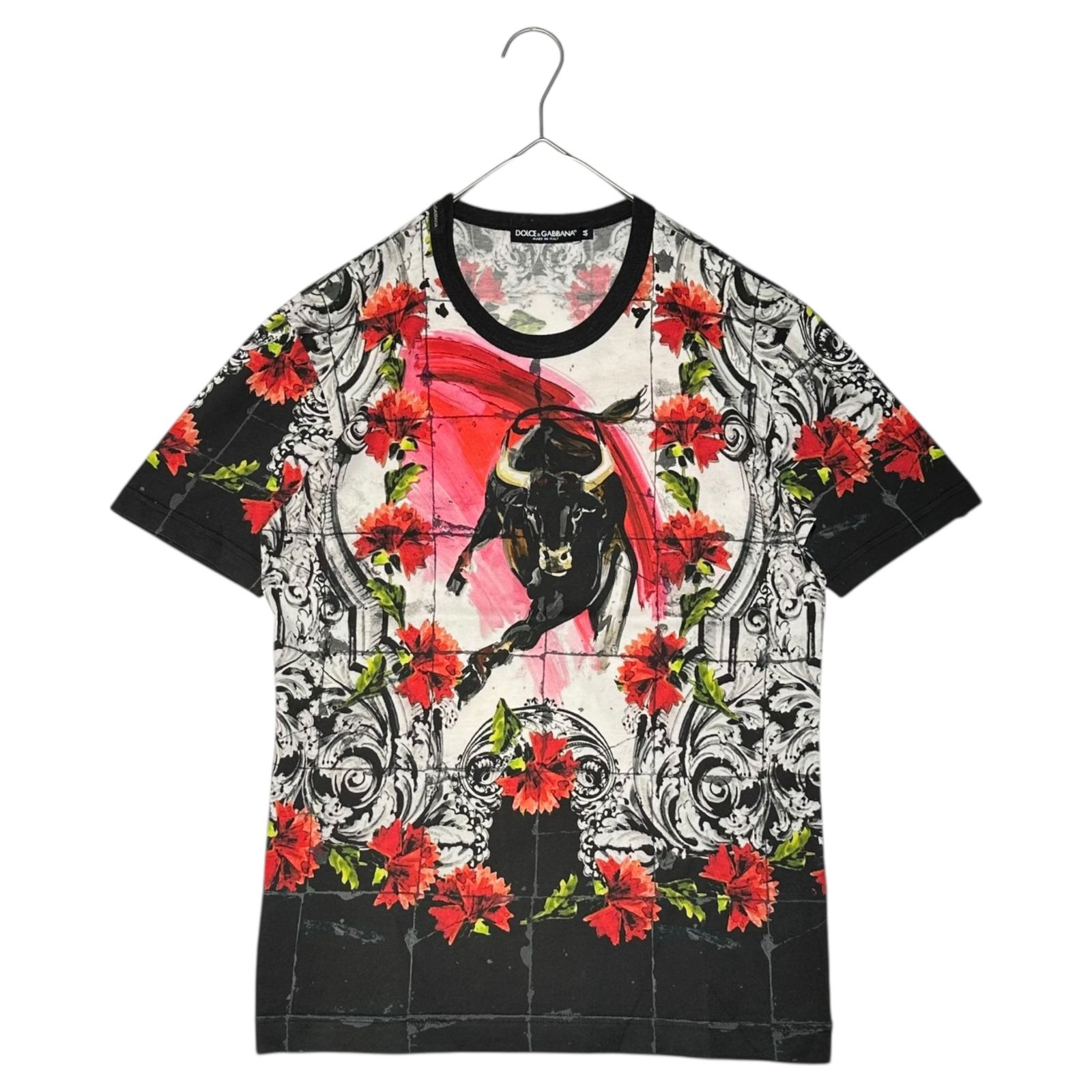DOLCE&GABBANA(ドルチェ&ガッバーナドルガバ) Flower & Bull Graphic T