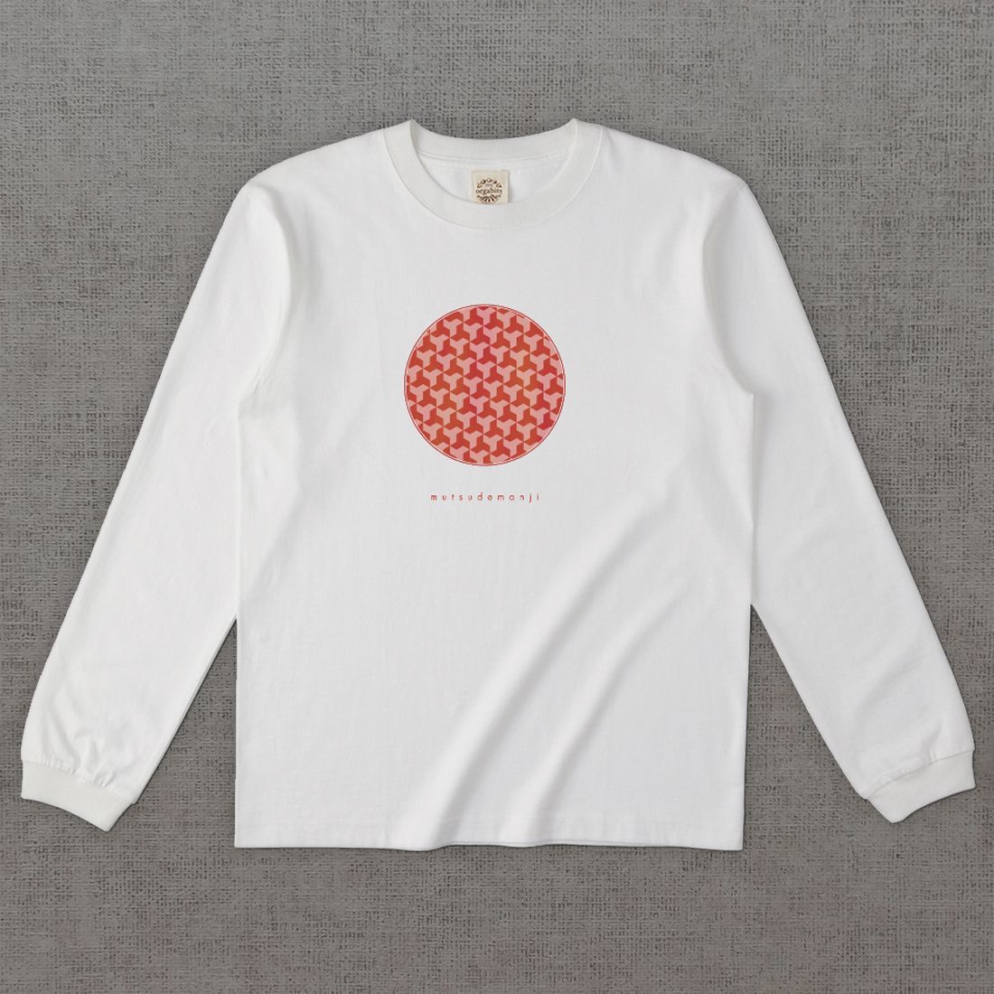 和柄長袖Tシャツ　六手卍 -彩・角-［長袖］