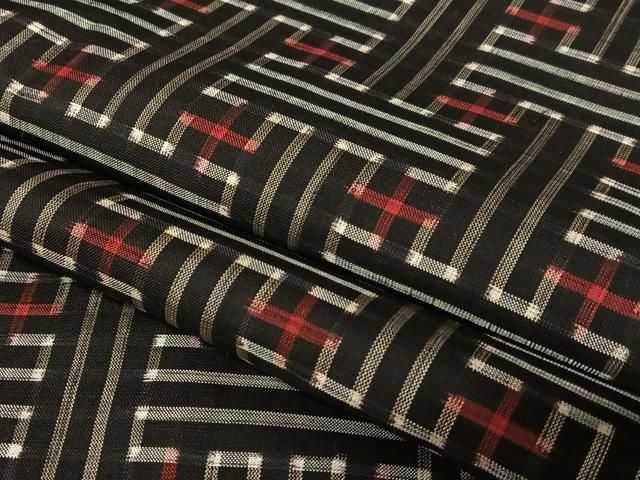 平和屋着物●本場大島紬　龍郷絣　秋名バラ　正絹　逸品　未使用　AABA8837zg 平和屋着物○本場大島紬 龍郷絣 秋名バラ 正絹 逸品 未使用 AABA8837zg