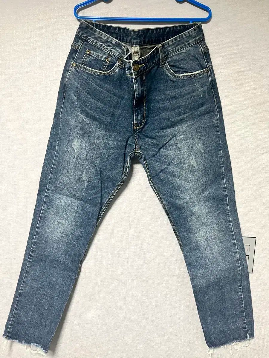 インディゴブルー ウォッシング パンツ