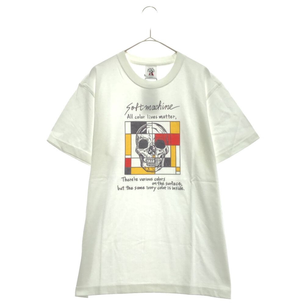 SOFT MACHINE (ソフトマシーン) COLORS-T スカルプリント 半袖Tシャツ