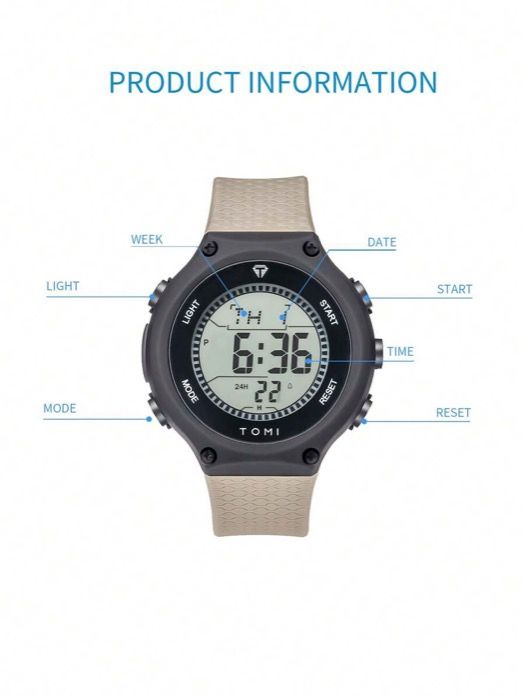 腕時計 メンズ デジタル メンズ スタイリッシュ ビッグダイヤル スポーツデジタル腕時計、日常生活やハロウィンなどのホリデーギフトに適しています