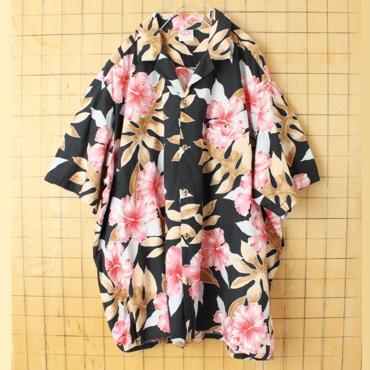 70s USA製 BaReFooT In PaRaDISE アロハシャツ総柄L 70\u0027s GO BaReFooT In PaRaDISE アロハシャツ 送料無料70s BaReFoot