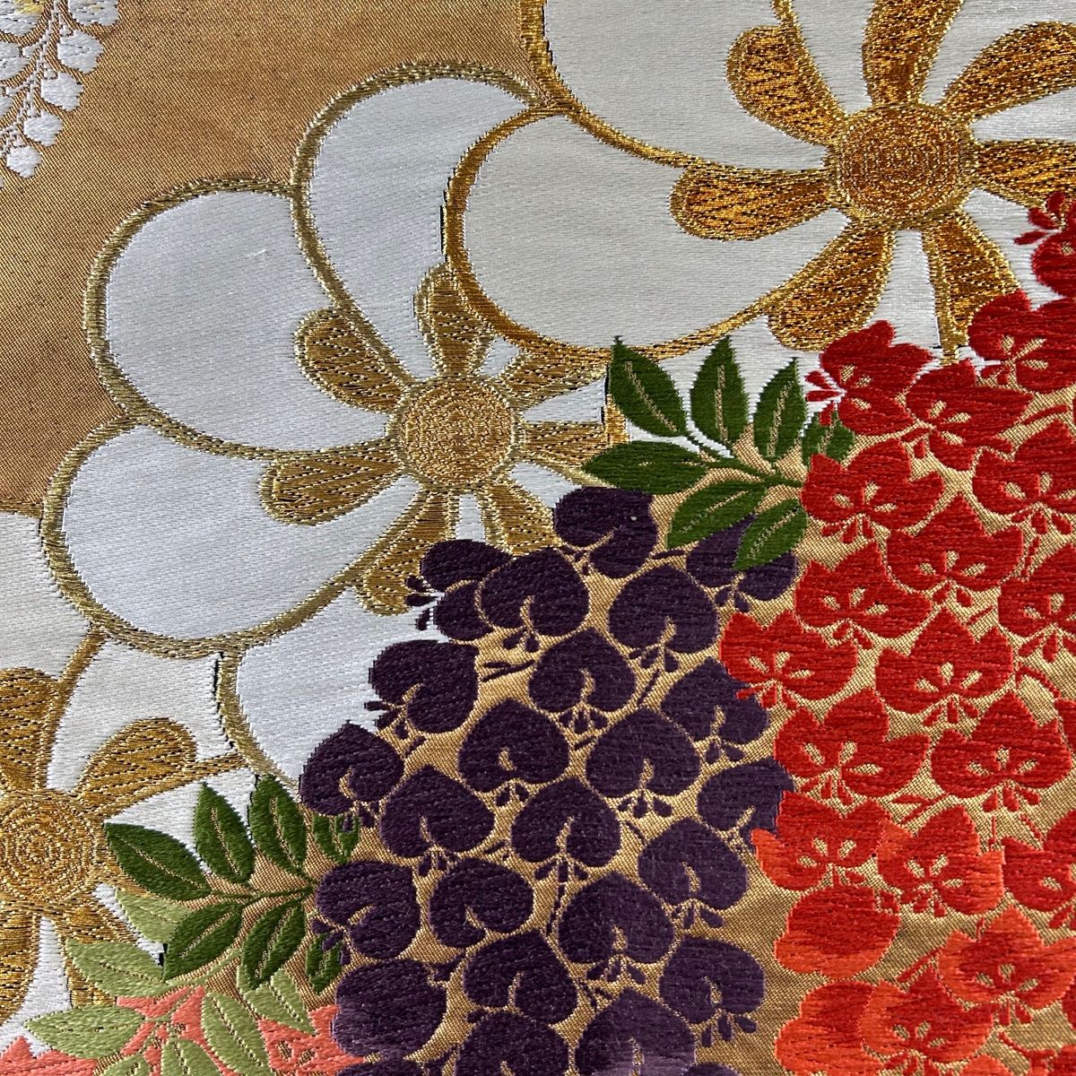 袋帯 秀品 草花 藤 唐織 金銀糸 金色 六通 正絹 【中古】 - メルカリ