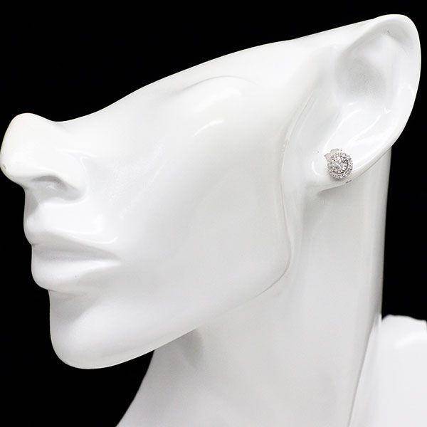 Pt900|Pt950 ダイヤモンド ピアス 0.717ct G|F SI1|SI2 Good|Fair D0.26ct エスコレ