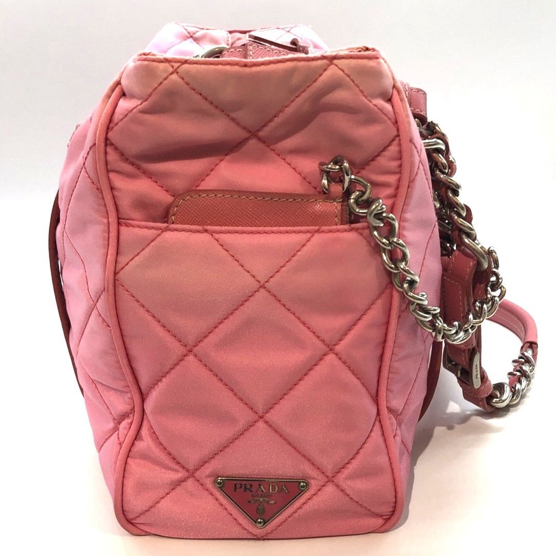 ☆PRADA プラダ キルティング 2Way ミニボストンバッグ BR2236 三角 