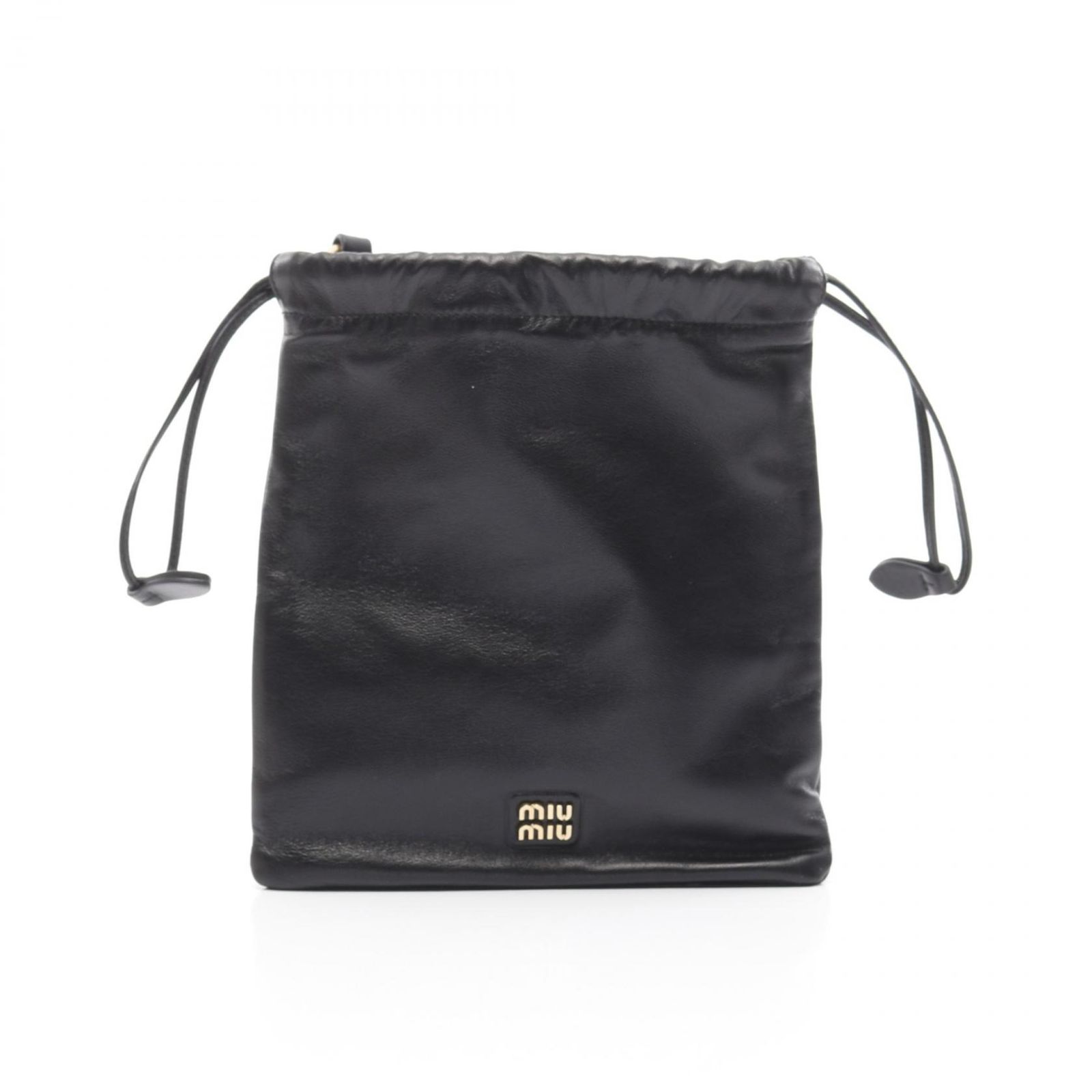 ポーチ ショルダーバッグ レザー ブラック ミュウミュウ – RECLO MIU