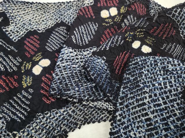 平和屋本店□極上 夏物 浴衣 有松鳴海絞り 反物 着尺 湯のし前 花繋ぎ