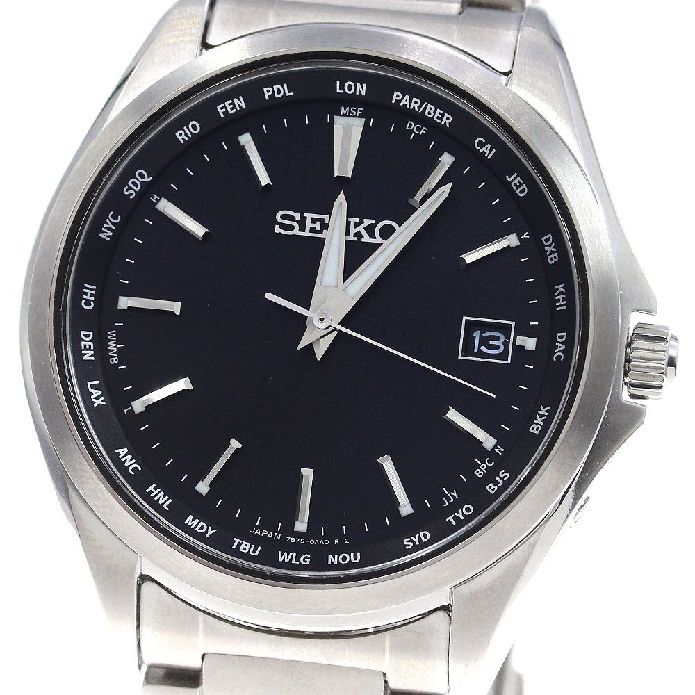 セイコー SEIKO SBTM291/7B75-0AA0 セイコーセレクション デイト ソーラー電波 メンズ良品箱・保証書付き_823569 -  メルカリ