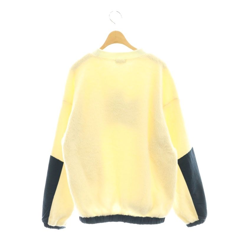 ヒステリックグラマー HYSTERIC GLAMOUR  HYS FLAMEワッペン付き オーバーサイズスウェット トレーナー ボア F アイボリー /CX ■OS レディ HYSTERIC GLAMOUR（ヒステリックグラマー）の「HYS FLAME