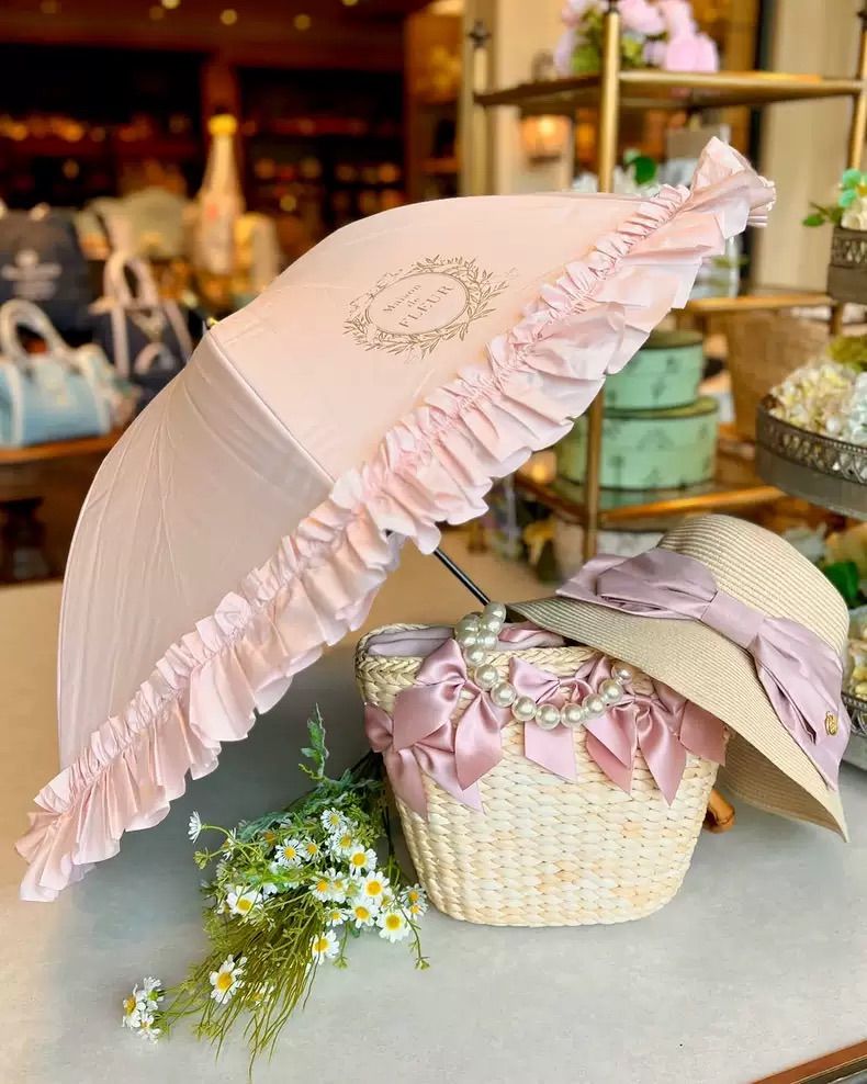 Maison de FLEUR メゾンドフルール リボン付きかごバッグ
