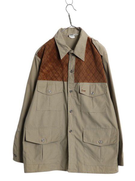 70s 80s USA製 ダックスバック ハンティング ジャケット メンズ L  ヴィンテージ 本革レザー キルティング シャツ ハーフコート アウトドア お得なクーポン配布中!】 70s 80s USA製 ダックスバック ハンティング