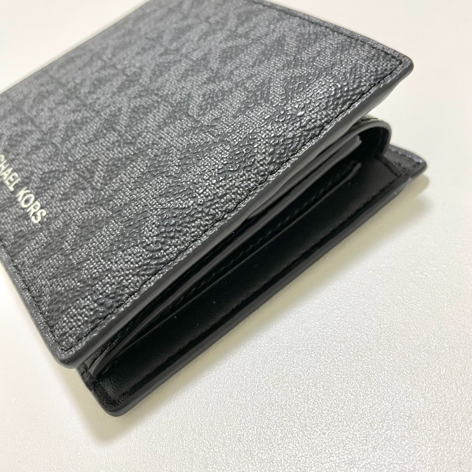 マイケルコース 財布 ウォレット 二つ折り シグネチャー メンズ 黒 ブラック マイケルコース 財布 ウォレット 二つ折り シグネチャー メンズ