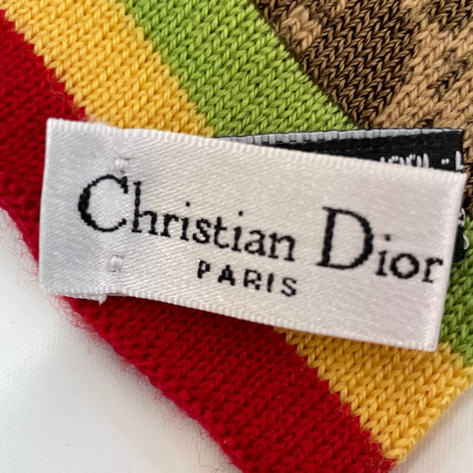 極美品 Christian Dior クリスチャン ディオール ウール スカーフ 