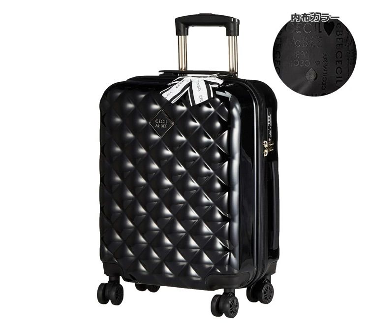 セシルマクビーCECIL McBEE Sサイズ キルト風キャリーケース - メルカリ 