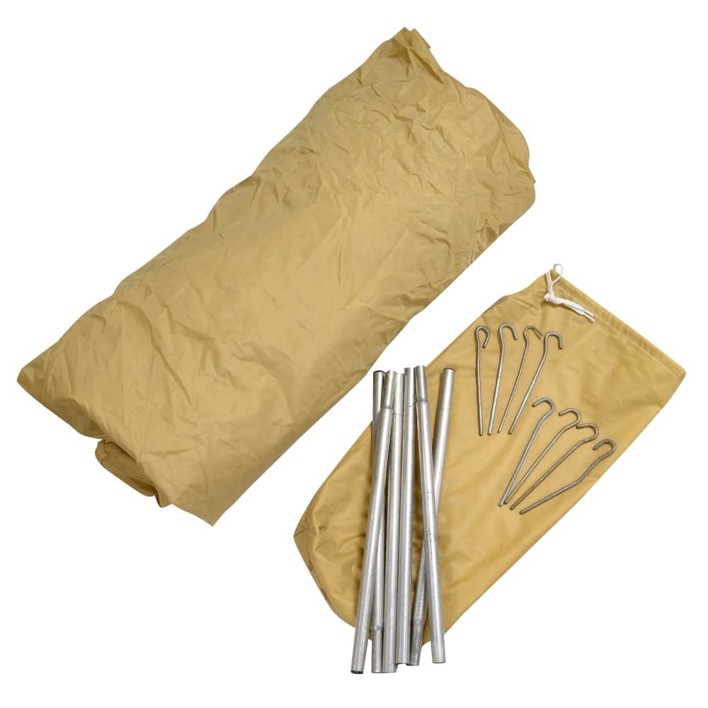 フランス軍放 F 1テント 2人用 カーキ 軍幕 ナイロン生地 蚊帳有 片側入り口