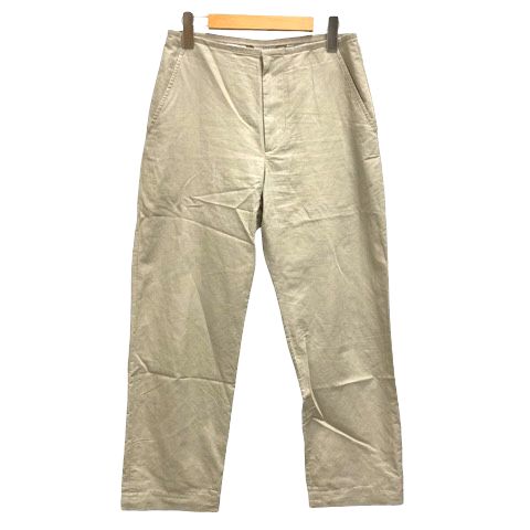 マーガレットハウエル MARGARET HOWELL パンツ 578-3143009 リネン混 ワイド 無地 0 グレー ベージュ グレージュ