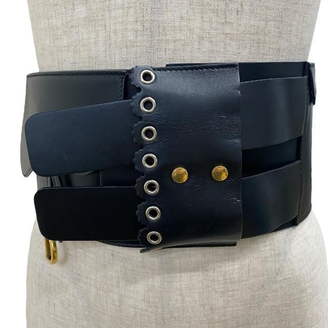 美品 ディオール サドルポーラベルト Dロゴ 全長87 幅12cm サイズ75 Christian Dior ディオール サドルベルト Dロゴ金具 レザー