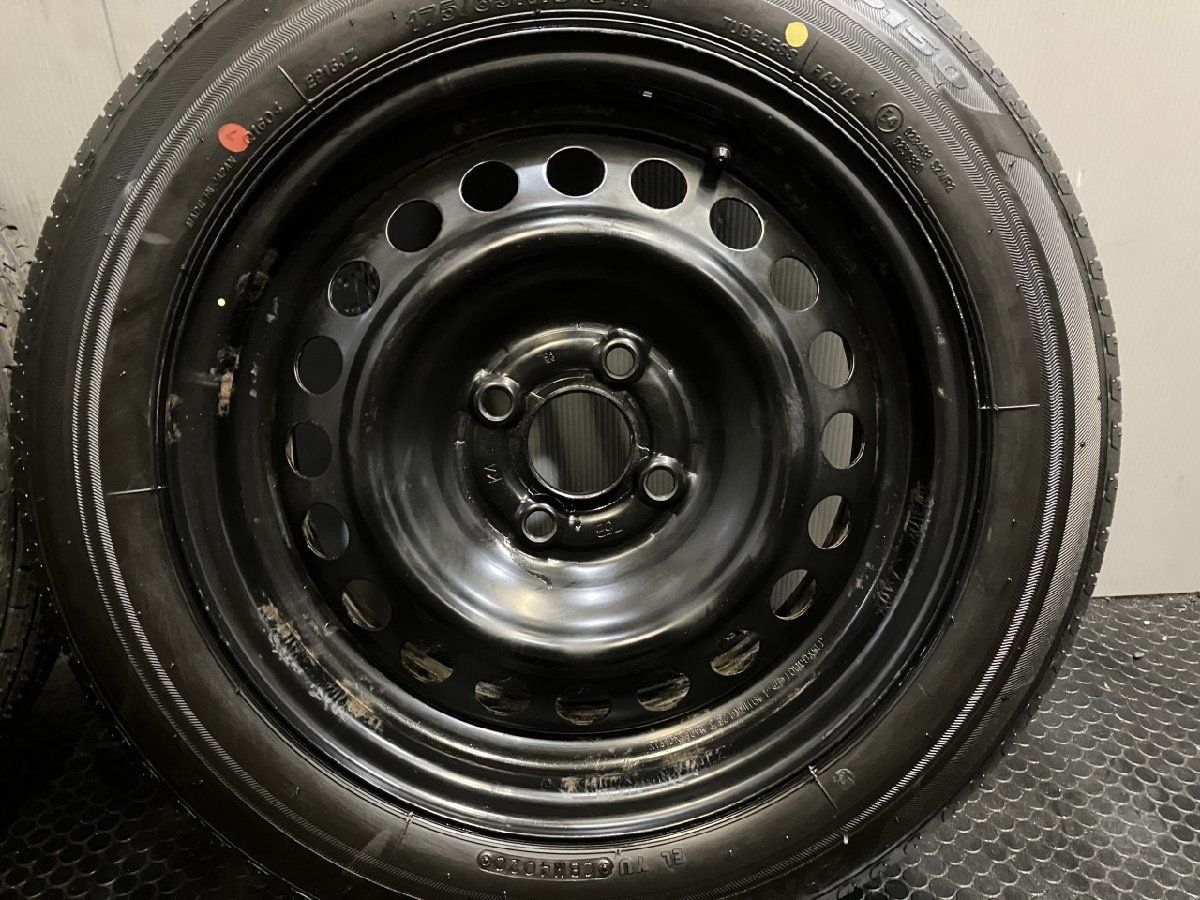 タイヤ未走行に近い【BS ECOPIA EP150 175/65R15】夏タイヤ【スチールホイール 15インチ 6J4HPCD100】20年製 ハブ径54mm　(VTJ647)  クレジットカード QR決済可能 タイヤ未走行に近い【BS ECOPIA EP150 175/65R15】夏タイヤ【スチール