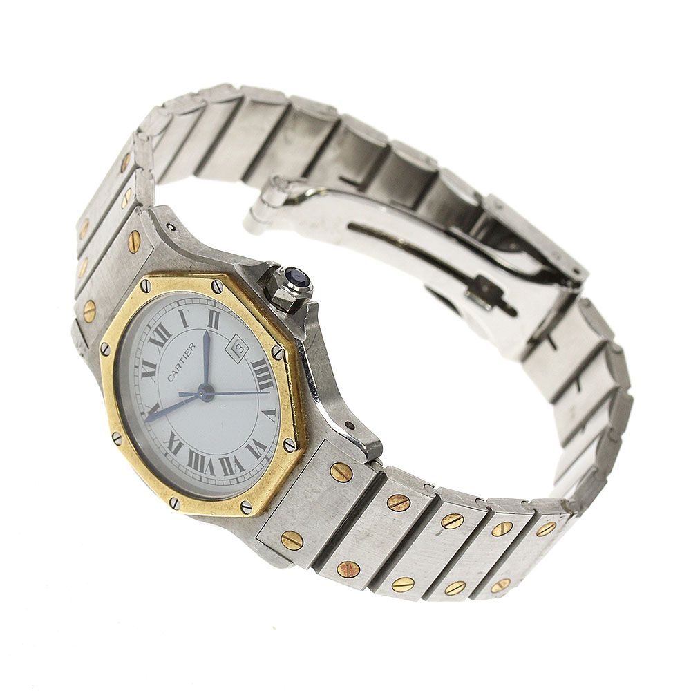 カルティエ CARTIER サントスオクタゴンMM デイト 自動巻き
