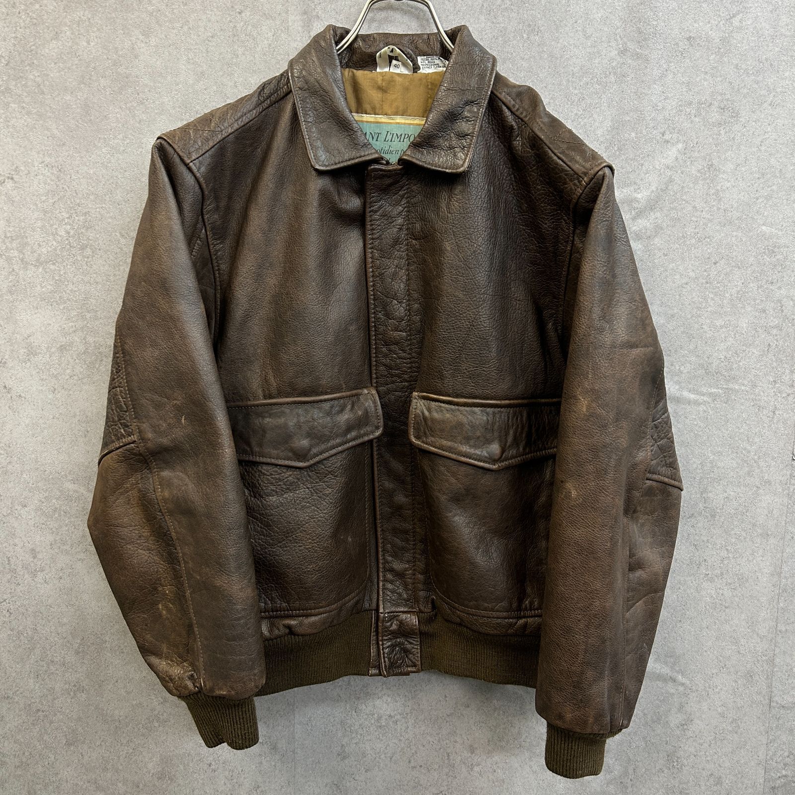 雰囲気抜群90s Aeropostale レザージャケットブルゾン ビンテージ