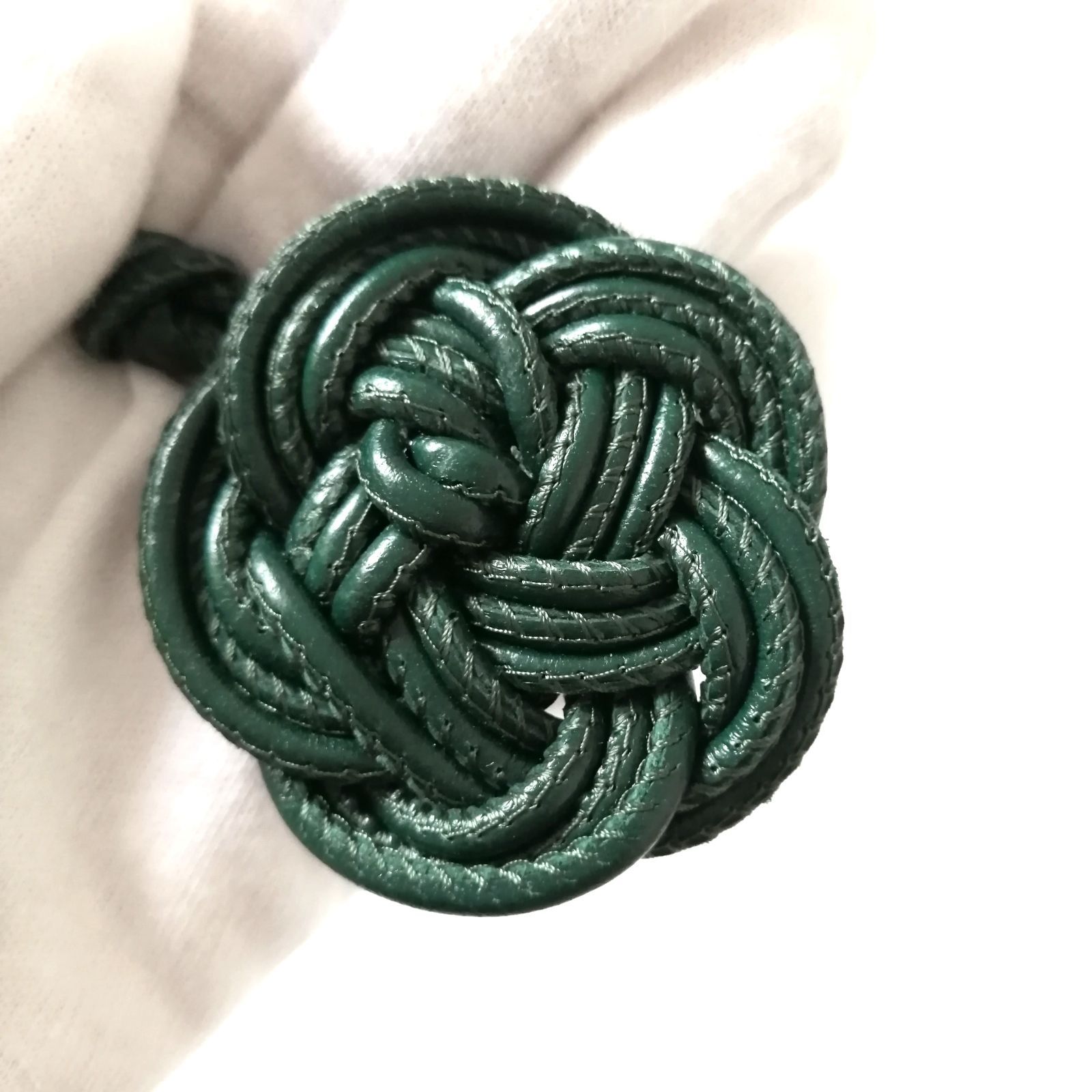 Bottega Veneta グリーン キーホルダー Bottega Veneta グリーンレザー