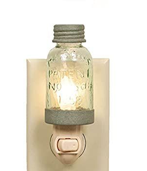 国素朴なMini Mason Jar Night Light In Barn屋根色