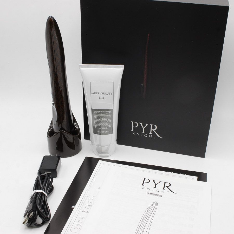 PYR KNIGHT 美顔器セット ブラック 公式】PYR-KNIGHT パイラナイト（マルチビューティーゲル付
