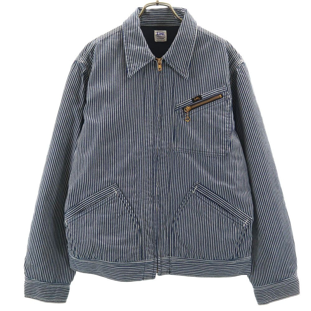 リー 91B 復刻 ヒッコリー柄 ジャケット L ネイビー系 Lee メンズ