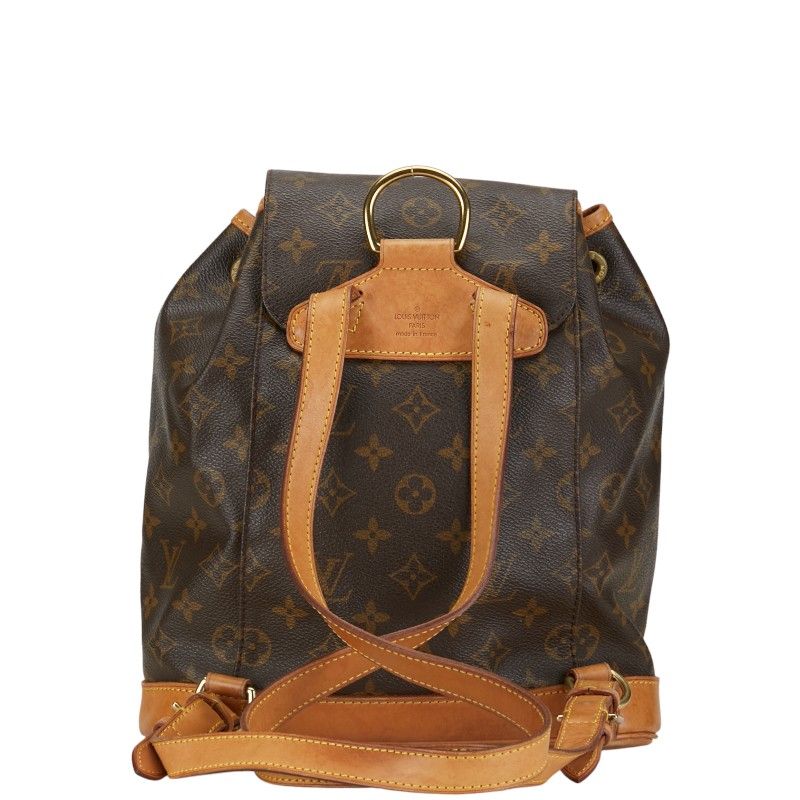 ルイ ヴィトン モノグラム モンスリMM リュック バックパック M51136 ブラウン PVC レザー レディース LOUIS  VUITTON【1-0152932】