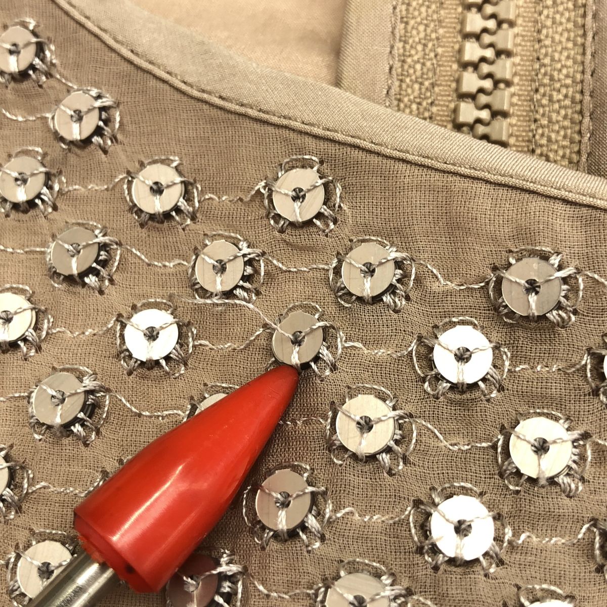 BRUNELLO CUCINELLI ピンクベージュ 五分袖二枚重ねチュニック BRUNELLO CUCINELLI ピンクベージュ 五分袖二枚重ねチュニック