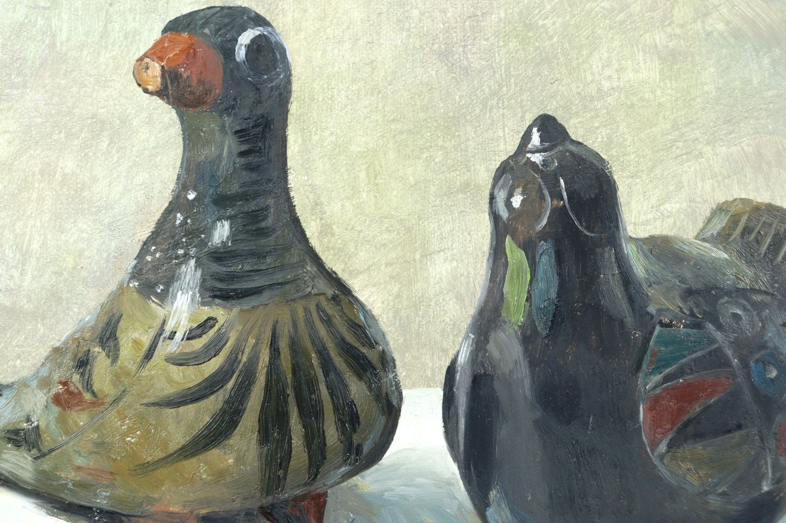 赤穴宏 「メキシコの鳥の人形」 肉筆油彩4号 1973年 楾 R115.1-QP2