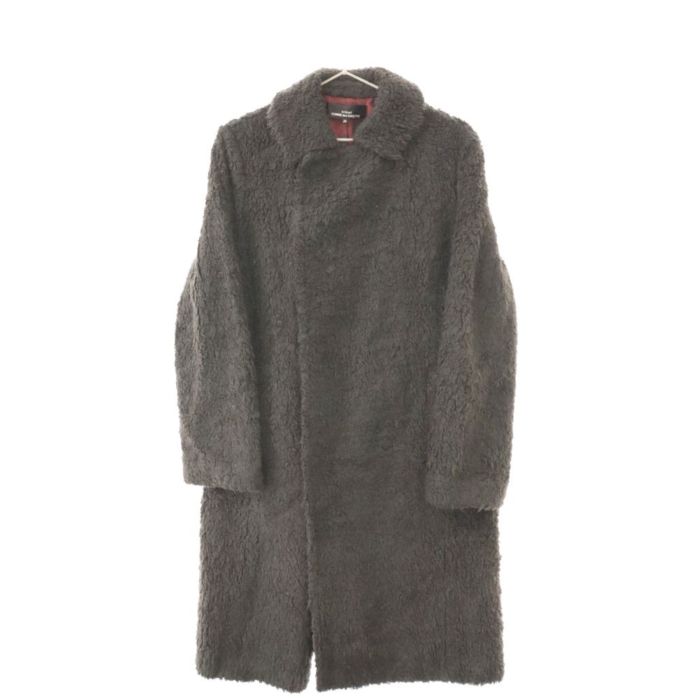 robe de chambre COMME des GARCONS (ローブドシャンブル コムデギャルソン) ステンカラー ボア ダブル ロング コート ブラック RC-100120