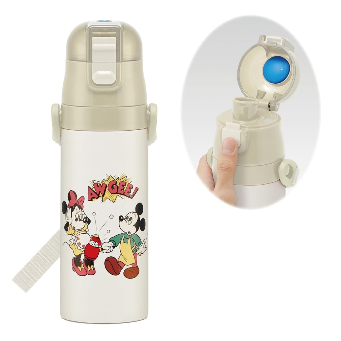 【数量限定】スポーツボトル ステンレス 子供用 SDC4-A 直飲み 470ml クッキング フレンズ u0026 ミッキーマウス ディズニー 水筒 (skater) スケーター