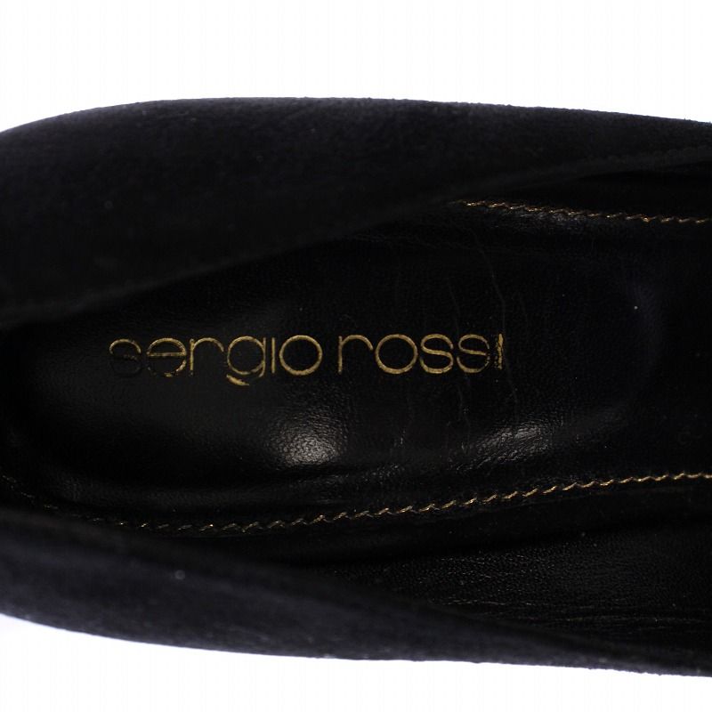 Sergio Rossi パンプス スエード ポインテッドトゥ 24cm 良品 Sergio Rossi セルジオロッシ スエード ポインテッドトゥ